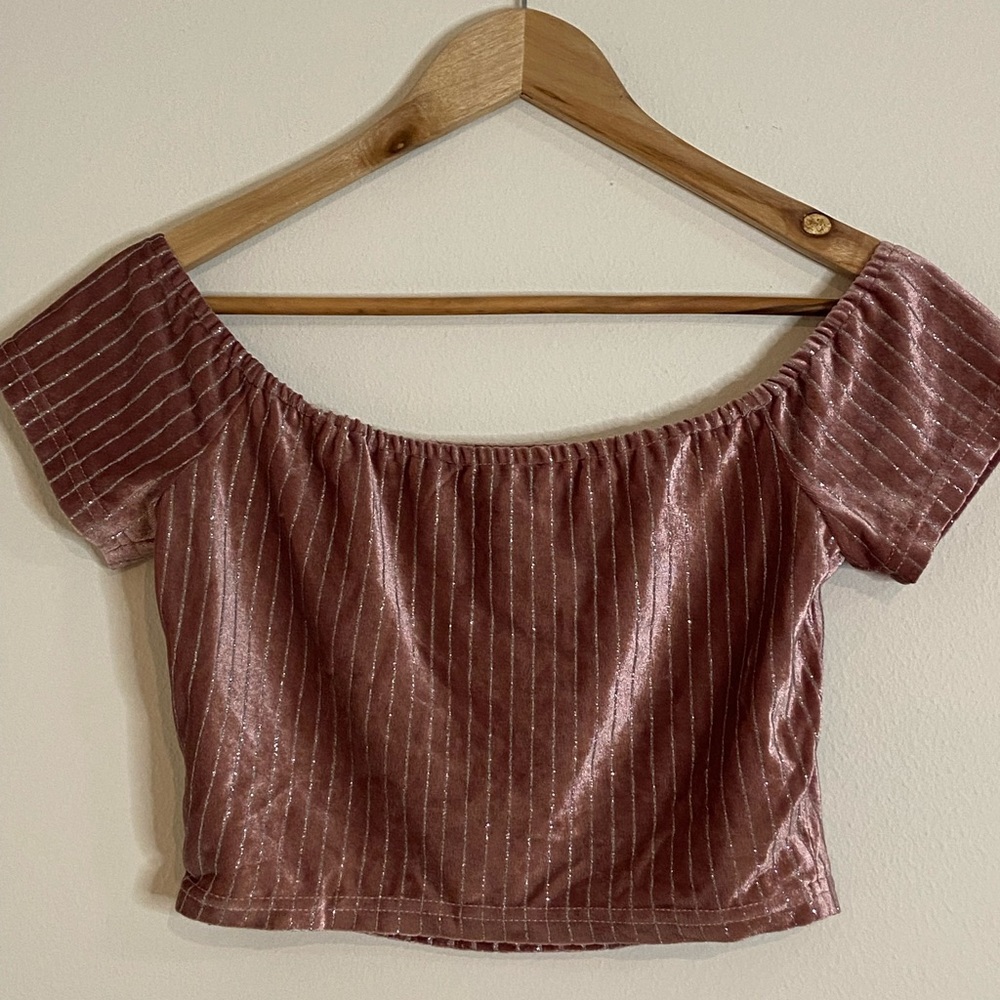 Pink sparkle crop top